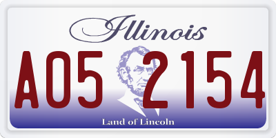 IL license plate A052154