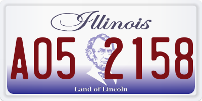 IL license plate A052158