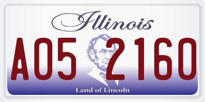IL license plate A052160