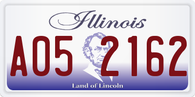 IL license plate A052162