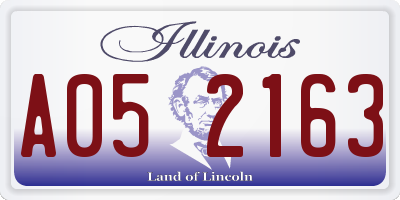 IL license plate A052163