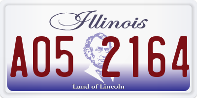 IL license plate A052164