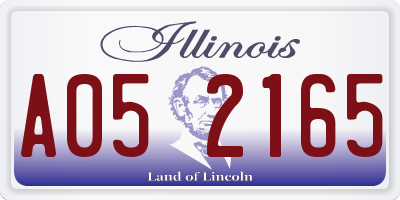 IL license plate A052165