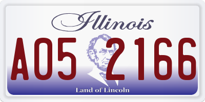 IL license plate A052166