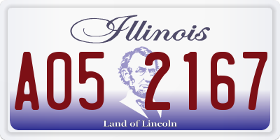 IL license plate A052167