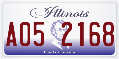 IL license plate A052168
