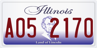 IL license plate A052170
