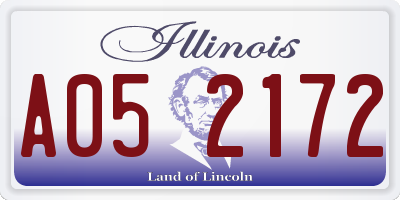 IL license plate A052172