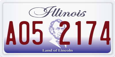 IL license plate A052174