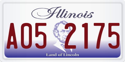 IL license plate A052175