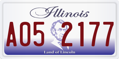 IL license plate A052177