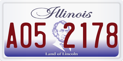 IL license plate A052178