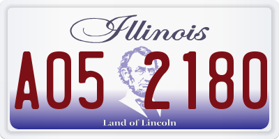 IL license plate A052180