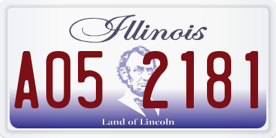 IL license plate A052181