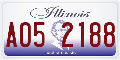 IL license plate A052188