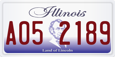 IL license plate A052189
