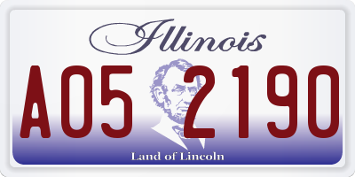 IL license plate A052190