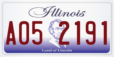 IL license plate A052191