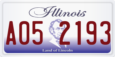IL license plate A052193