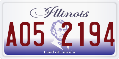 IL license plate A052194