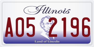 IL license plate A052196
