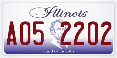 IL license plate A052202
