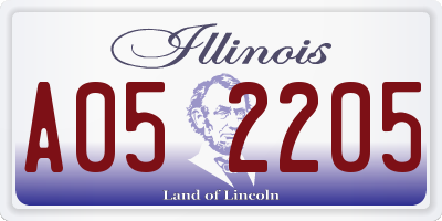 IL license plate A052205