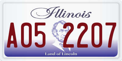 IL license plate A052207
