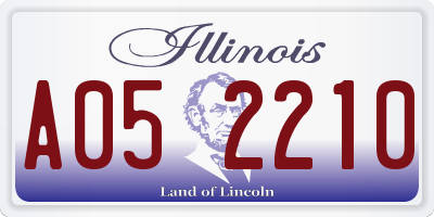 IL license plate A052210