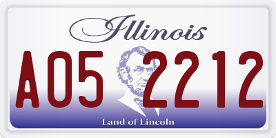IL license plate A052212