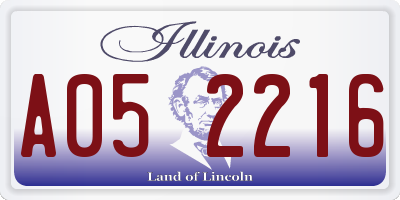 IL license plate A052216