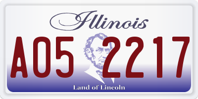 IL license plate A052217