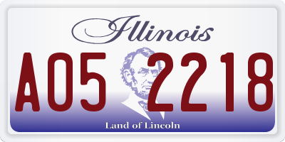 IL license plate A052218