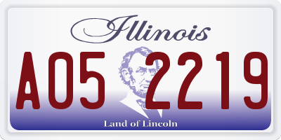 IL license plate A052219