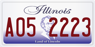 IL license plate A052223