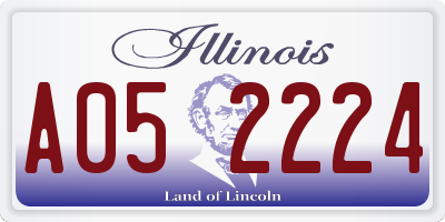 IL license plate A052224