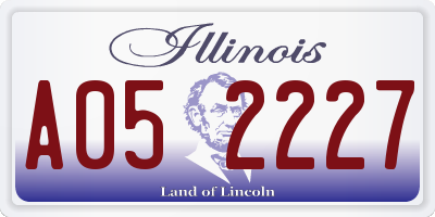 IL license plate A052227