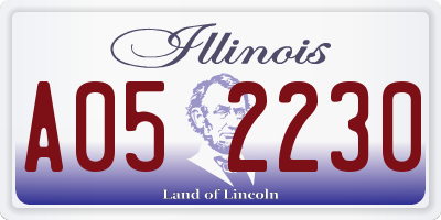 IL license plate A052230