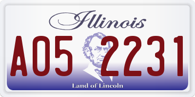 IL license plate A052231