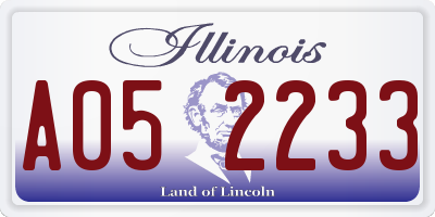 IL license plate A052233