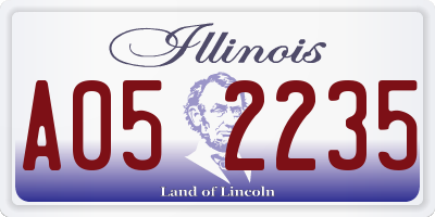 IL license plate A052235