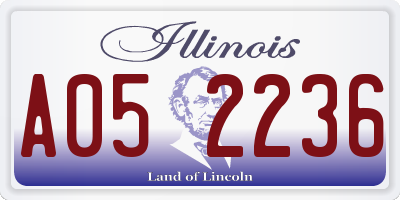 IL license plate A052236