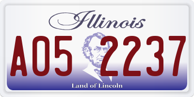 IL license plate A052237