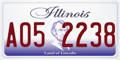 IL license plate A052238