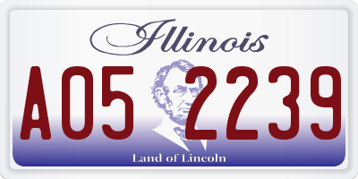 IL license plate A052239