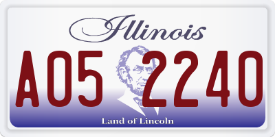 IL license plate A052240