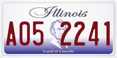 IL license plate A052241