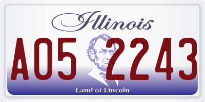 IL license plate A052243