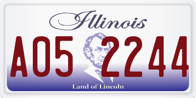 IL license plate A052244