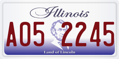IL license plate A052245